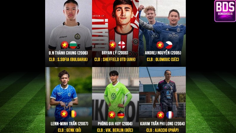 Những cầu thủ gốc Việt thi đấu ở Châu Âu